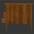 Wooden Office Desk with Multiple Drawers Classic Design and Solid Wood Structure 3d model