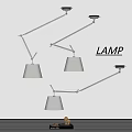 Modern Adjustable Arms Pendant Lights with White Shades for Interior Decor