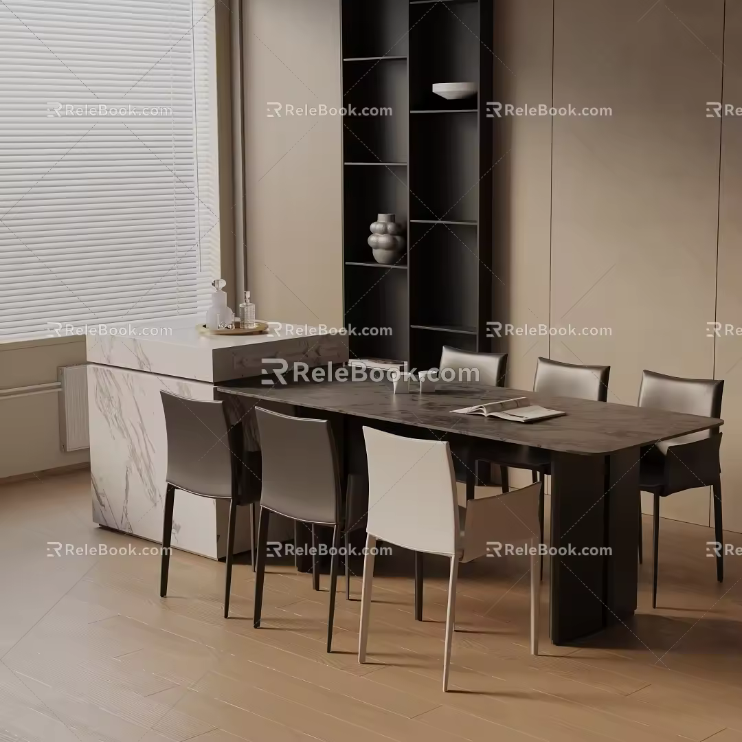 Modern table combination 3d model