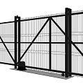 Modern Gate Factory Gate 3d model