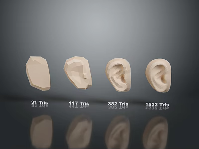 Ear medical teaching aids medical furniture medical supplies 3d model