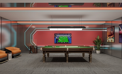 Billiards Room Billiards Room Billiards Box Billiards Table Billiards Cue Billiards Casual Billiards Modern Billiards Room Entertainment Billiards Room 3d model