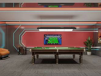 Billiards Room Billiards Room Billiards Box Billiards Table Billiards Cue Billiards Casual Billiards Modern Billiards Room Entertainment Billiards Room 3d model