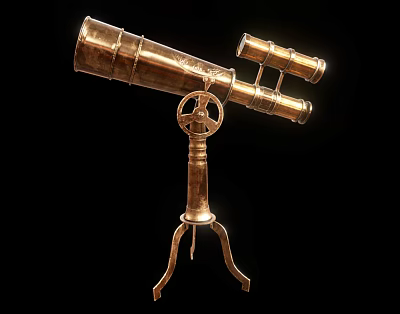 Retro Telescope Telescope Kelvin Hughes London Telescope 3d model