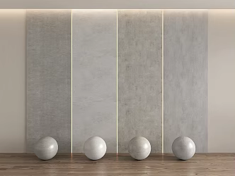 Micro-cement wall cement ground background wall 3d model