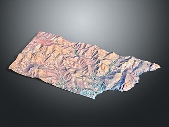 Geography, topography, mountain shape, ridge, ridge, valley, mountain range, canyon, geomorphology, mountain peak, mountain body 3d model