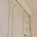 Modern Bookshelf Interior Design With Glass Doors Built In Lighting And Decorative Items