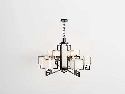 New Chinese Chandelier 3d model