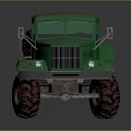 Green Vintage Six Wheel Heavy Duty Truck With Large Off Road Tires