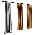 Curtain cloth curtain 3d model