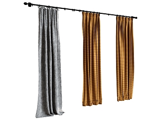 Curtain cloth curtain 3d model