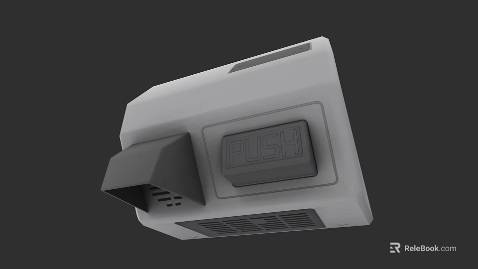 Modern Grey Bathroom Accessory With Push Button And Wall Mount Design 3d model 