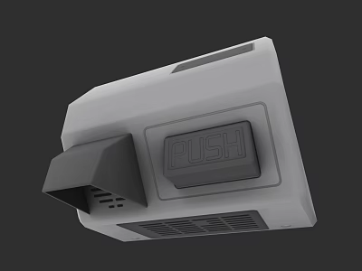 Modern Grey Bathroom Accessory With Push Button And Wall Mount Design 3d model