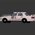 Military Vehicle With White Body Roof Searchlights Front Badge And Side Devices