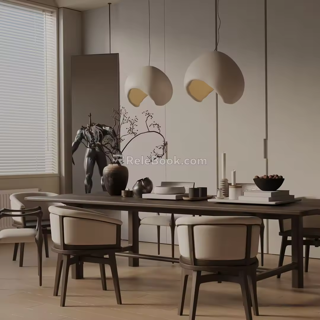 Modern table combination 3d model