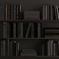 Books and Magazines Collection on Wooden Shelves with Stacked Arrangement