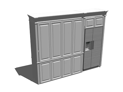Modern Sideboard With Multiple Storage Cabinets And Sleek Design For Dining Room 3d model