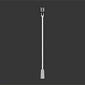 Modern Outdoor Street Light With White Pole And Black LED Head