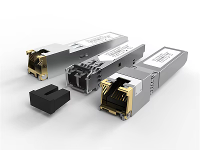 Three Silver Switch Panels with Black Accessory and Sleek Modern Design 3d model
