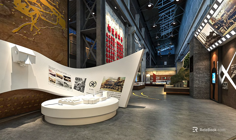 Elegant Modern Open Kitchen Interior With Marble Island Cabinets And Appliances 3d model