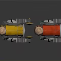 Futuristic Mechanical Creature With Multi Legged Metal Structure And Yellow Red Components