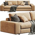 Multiplayer Sofa Leather Sofa Living Room Sofa Sofa Combination 3d model