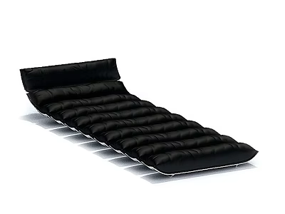 Modern Black Inflatable Lounge Chair with Comfortable Cushioned Design for Relaxation 3d model