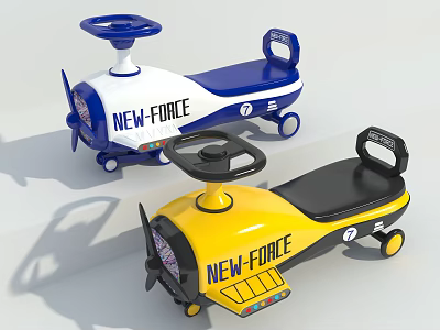 Fun Children's NEW FORCE Ride On Toys With Steering Wheel And Colorful Design 3d model