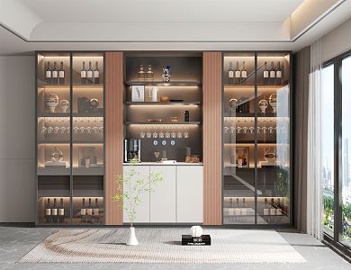 Modern Wine Cabinet 3d model