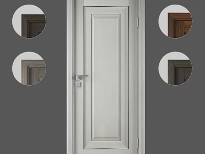 Modern Swing Door Design Featuring Different Colors And Classic Home Interior Finishes 3d model