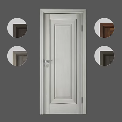 Modern Swing Door Design Featuring Different Colors And Classic Home Interior Finishes 3d model