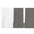 White And Dark Gray Curtains With Pleated Design For Home Interior Decor