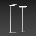 Modern Minimalist Floor Lamp With Tall Metal Stand Sleek Design And Sturdy White Base