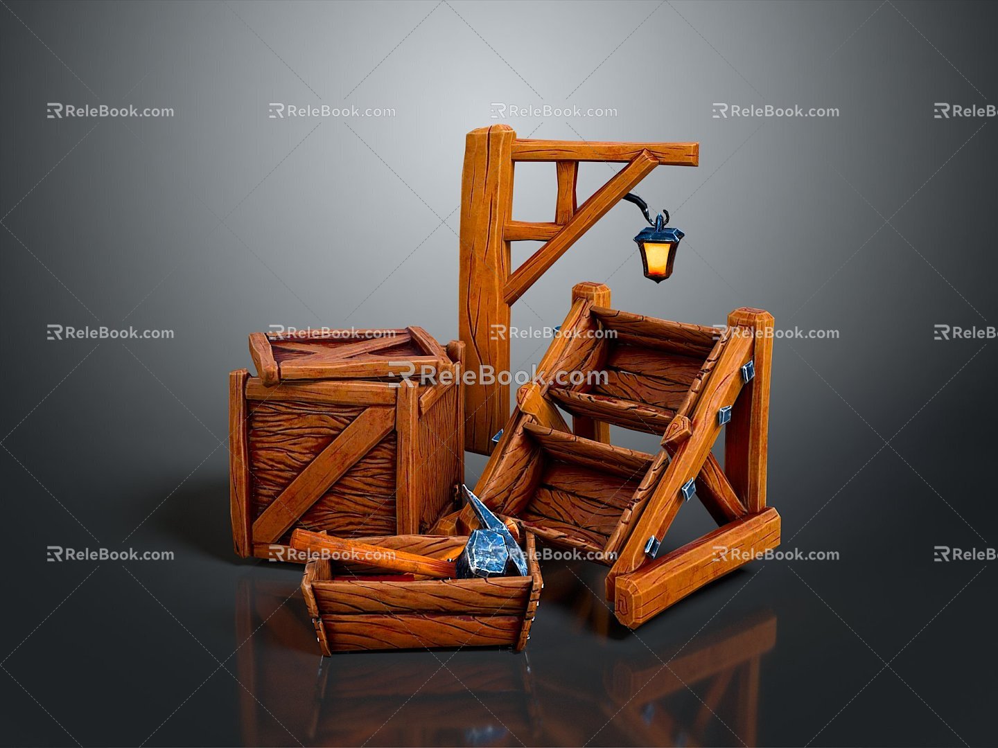 Wooden Crate Wooden Crate Old Wooden Crate Crate Broken Wooden Crate Wooden Crate Wooden Crate Wooden Crate Box 3d model