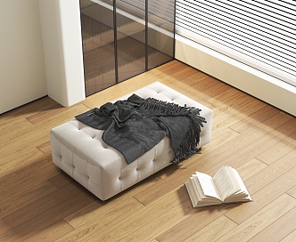 Modern sofa stool 3d model