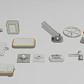 Industrial Equipment Components Including Metal Enclosures Control Knobs And Junction Boxes