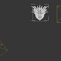 Intricate 3D Decorative Sculpture With Feather Shaped Mesh And Metallic Details