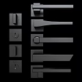 Black Door Handles With Various Modern Styles For Home Interior Design