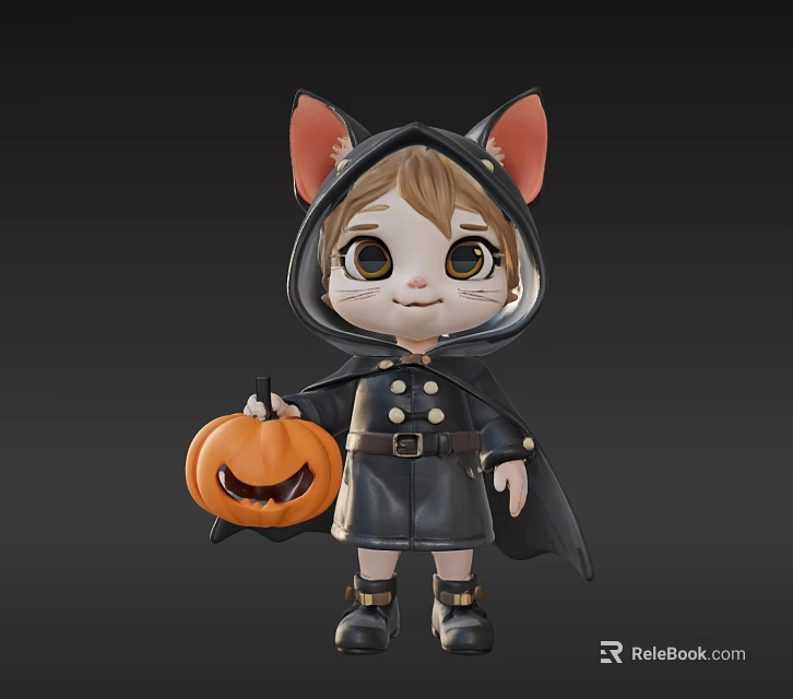 Vibrant Reptile Lizard Crawling On Tree Trunk In Forest Ecosystem 3d model