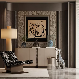 Modern Italian Entrance End View Platform Entrance Middle Style Decorative Entrance Sea Style Entrance Cabinet Retro Style Entrance Ornaments Functional Entrance Cabinet Leisure Chair 3d model