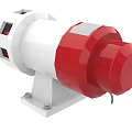 Car Mechanical Component With White Body Red Accents And Secure Mounting Base