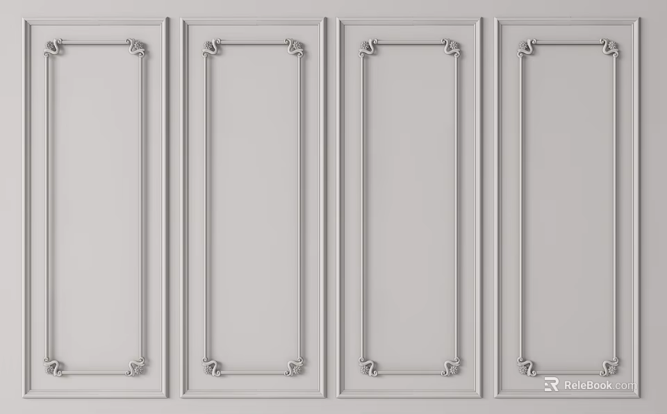 Various Decorative Gypsum Cornice Designs For Home Interior Wall Decor 3d model