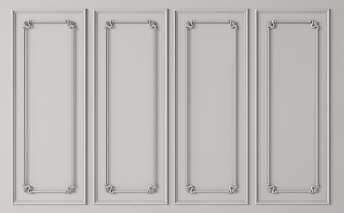 European plaster line background wall line 3d model