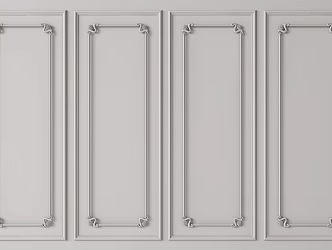 European plaster line background wall line 3d model
