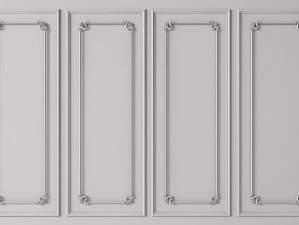 European plaster line background wall line 3d model