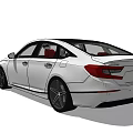 White Honda Sedan With Modern Sporty Design Red Seats And Alloy Wheels