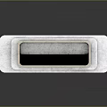White USB Flash Drive With Black Accent Blue Stripe And 8GB Capacity
