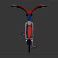 Blue and Red Bicycle Featuring Black Seat Wheels and BICYCLE Frame 3d model