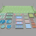 Football Field Layout Design With Yard Markers And Various Sports Field Diagrams