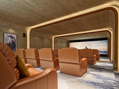 AV Room Rest Area Cinema Private Cinema Chair Large Screen Private Room Massage Chair Live Broadcast 3d model